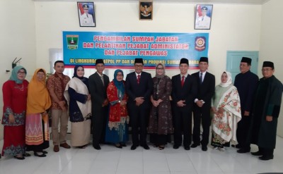 Pelantikan Pejabat Administrator dan Pejabat Pengawas Satpol PP dan Damkar Prov. Sumbar